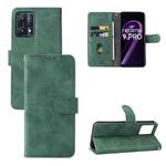 For OPPO Realme 9 Pro Skin Feel Magnetic Buckle Calf Texture Leather Phone Case(Green)