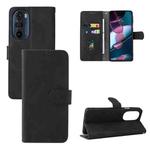 For Motorola Edge X30 Skin Feel Magnetic Buckle Calf Texture Leather Phone Case(Black)