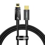 Baseus 20W Type-C / USB-C to 8 Pin Explorer Series Auto Power-Off Fast Charging Data Cable, Length:1m(Black)