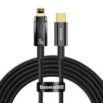 Baseus 20W Type-C / USB-C to 8 Pin Explorer Series Auto Power-Off Fast Charging Data Cable, Length:2m(Black)