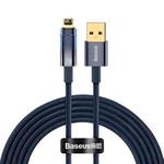 Baseus 2.4A USB to 8 Pin Explorer Series Auto Power-Off Fast Charging Data Cable, Length:2m(Blue)