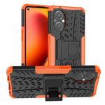 For OnePlus Nord N20 5G Tire Texture Shockproof TPU+PC Phone Case with Holder(Orange)