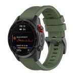 For Garmin Fenix 7 Quick Release Silicone Watch Band(Army Green)