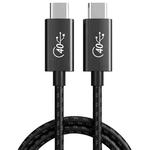 PD 100W USB-C / Type-C to USB-C / Type-C Compatible Thunderbolt 4 Full-function Data Cable, Cable Length:1.5m(Black and Grey Mesh)