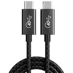 PD 100W USB-C / Type-C to USB-C / Type-C Compatible Thunderbolt 4 Full-function Data Cable, Cable Length:2m(Black and Grey Mesh)