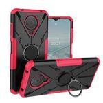For Nokia G10 / G20 Armor Bear Shockproof PC + TPU Phone Protective Case with Ring Holder(Rose Red)