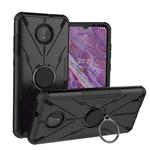 For Nokia C10 / C20 Armor Bear Shockproof PC + TPU Phone Protective Case with Ring Holder(Black)