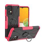 For Samsung Galaxy  A13 4G Armor Bear Shockproof PC + TPU Phone Protective Case with Ring Holder(Rose Red)