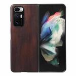 For Xiaomi Mi Mix Fold Yellow Cow Texture PU Phone Case(Coffee)