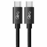 PD 100W USB-C / Type-C to USB-C / Type-C Compatible Thunderbolt 4 Full-function Data Cable, Cable Length:0.5m(Black Mesh)