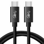 PD 100W USB-C / Type-C to USB-C / Type-C Compatible Thunderbolt 4 Full-function Data Cable, Cable Length:1m(Black Mesh)