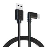 USB Male to USB 3.2 Gen1 Type-C Elbow VR Link Cable For Oculus Quest 1 / 2, Cable Length:4m(Black)