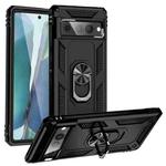 For Google Pixel 7 Pro Shockproof TPU + PC Protective Case with 360 Degree Rotating Holder(Black)