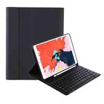 T098B Candy Color Skin Feel Texture Bluetooth Keyboard Leather Case with Pen Holder For iPad Air 4 10.9 2020 / Air 5 10.9 2022 (Black)
