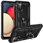 For Samsung Galaxy A03s US Version Shockproof TPU + PC Phone Case with Holder(Black)