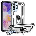 For Samsung Galaxy A23 Shockproof TPU + PC Phone Case with Holder(Silver)