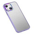 For iPhone 13 mini Colorful Metal Lens Ring Matte PC + TPU Phone Case (Purple)