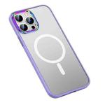 For iPhone 13 Pro For  iPhone 13 Pro MagSafe Colorful Metal Lens Ring Matte PC + TPU Phone Case(Purple)