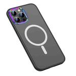 For iPhone 13 Pro Max  MagSafe Colorful Metal Lens Ring Matte PC + TPU Phone Case(Black)