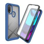 For Motorola Moto E20 Starry Sky Full Body Hybrid Shockproof Phone Case (Royal Blue)