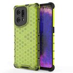 For OPPO Find X5 Shockproof Honeycomb PC + TPU Phone Case(Green)