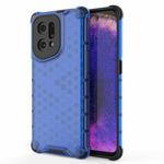 For OPPO Find X5 Shockproof Honeycomb PC + TPU Phone Case(Blue)