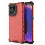 For OPPO Find X5 Shockproof Honeycomb PC + TPU Phone Case(Red)