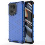 For OPPO Find X5 Pro Shockproof Honeycomb PC + TPU Phone Case(Blue)