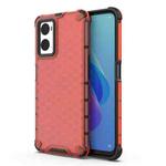 For OPPO A36 4G (China) Shockproof Honeycomb PC + TPU Phone Case(Red)
