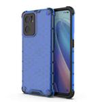For OPPO Reno7 SE 5G Shockproof Honeycomb PC + TPU Phone Case(Blue)