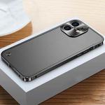 For iPhone 12 mini Metal Frame Frosted Case (Black)