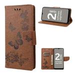 For Nokia G21 Butterfly Embossed Horizontal Flip Leather Phone Case(Brown)