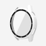 For Huawei Watch GT 3 46mm PC + Tempered Glass Watch Protective Case(White)