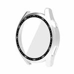 For Huawei Watch GT 3 46mm PC + Tempered Glass Watch Protective Case(Silver)