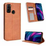 For BLU G51 Plus Magnetic Buckle Retro Texture Leather Phone Case(Brown)