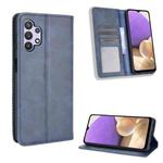 For Samsung Galaxy A13 4G Magnetic Buckle Retro Texture Leather Phone Case(Blue)