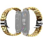For Xiaomi Mi Band 4 / 3 Stainless Steel Watch Band(Gold)