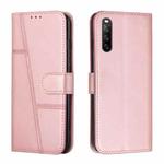 For Sony Xperia 10 III / 10 III  Lite Stitching Calf Texture Buckle Leather Phone Case(Pink)