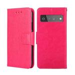 For Google Pixel 6 Pro Crystal Texture Leather Phone Case(Rose Red)