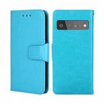 For Google Pixel 6 Pro Crystal Texture Leather Phone Case(Light Blue)