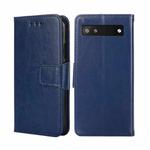 For Google Pixel 6A Crystal Texture Leather Phone Case(Royal Blue)