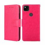 For Google Pixel 5 Crystal Texture Leather Phone Case(Rose Red)