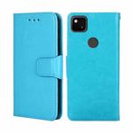 For Google Pixel 5 Crystal Texture Leather Phone Case(Light Blue)