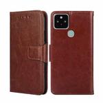 For Google Pixel 5 Crystal Texture Leather Phone Case(Brown)