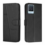 For OPPO Realme 8 / 8 Pro Stitching Calf Texture Buckle Leather Phone Case(Black)