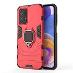 For Samsung Galaxy A23 Magnetic Ring Holder PC + TPU Phone Case(Red)