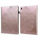 For Lenovo Tab M10 TB-X505L / TB-X505F / TB-X605L / TB-X605F & P10 TB-X705F / TB-X705L Peacock Embossed Pattern TPU + PU Leather Tablet Case(Rose Gold)