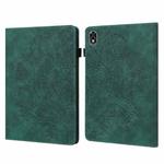 For Lenovo Legion Y700 Peacock Embossed Pattern TPU + PU Leather Tablet Case(Green)