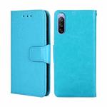For Sony Xperia 10 III Crystal Texture Leather Phone Case(Light Blue)