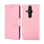 For Sony Xperia Pro-I Crystal Texture Leather Phone Case(Pink)